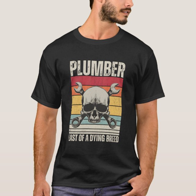 Klempner Schädel Klempner T-Shirt (Vorderseite)