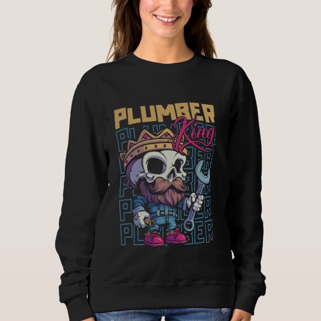 Klempner Skeleton - Pipefitter Klempner Kin Sweatshirt (Vorderseite)
