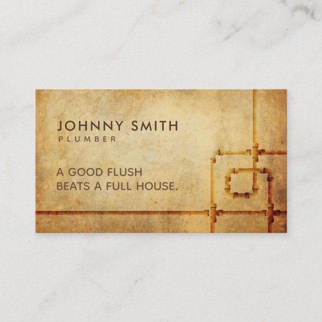 Klempner-Slogan-Visitenkarten Visitenkarte (Vorderseite)