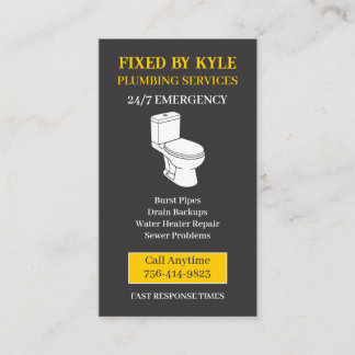 Klempner Toilette Klempner Badezimmer Sanierung Visitenkarte
