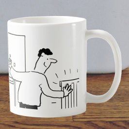 Klempner- und Heizungstechnik Cartoon Kaffeetasse