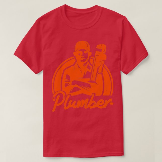 Klempner Vintager Klempner T-Shirt (Design vorne)