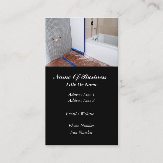 Klempner-Visitenkarte Visitenkarte (Vorderseite)