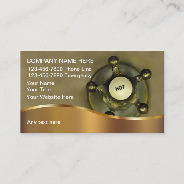 Klempner-Visitenkarten Visitenkarte (Vorderseite)