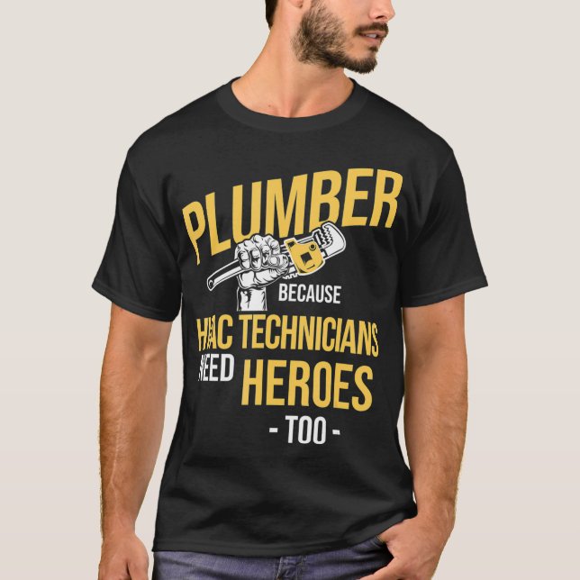 Klempner von HVAC-Technikern T-Shirt (Vorderseite)