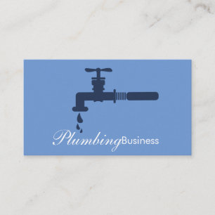 Klempner Wasserhahn Unternehmer Logo Visitenkarte
