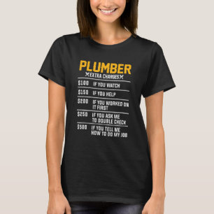 Klempner-Zusatzkosten  Klempner-Kostüm Handwerker T-Shirt