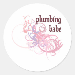 Klempnerarbeit-Baby Runder Aufkleber