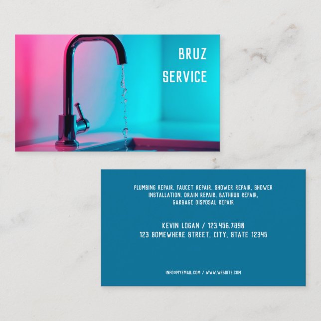 Klempnerdienste Visitenkarte (Vorne/Hinten)