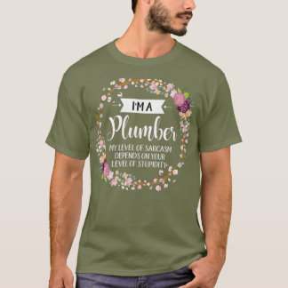 Klempnergehalt von Sarcasm floral für Frauen T-Shirt
