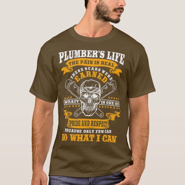 Klempnergeschenk Funny Professionals Heizingenieur T-Shirt (Vorderseite)