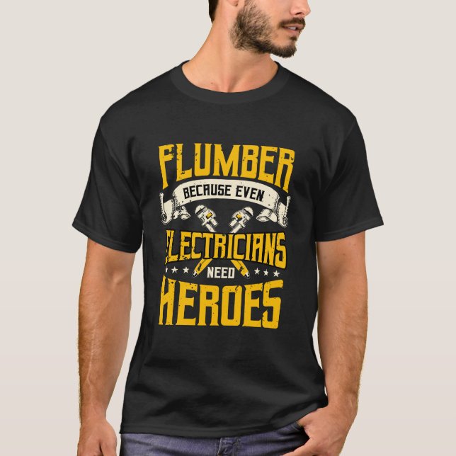Klempnergeschenke Klempner Rohrfitter Electricians T-Shirt (Vorderseite)