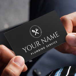 Klempnerhandyman Black & White Visitenkarte
