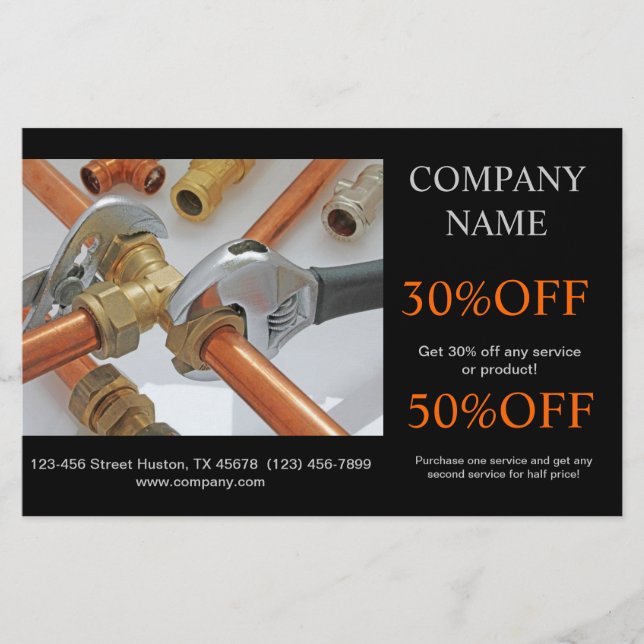 Klempnerwerkzeuge für Handyman Construction Flyer (Vorne)