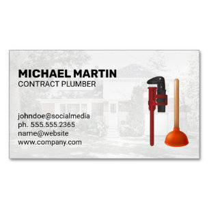 Klempnerwerkzeuge Wohngebiet Arbeiterschicht Magnetische Visitenkarte