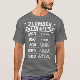 Klempnerzuschlag Kosten Rohrleitungen Rohrleitung T-Shirt