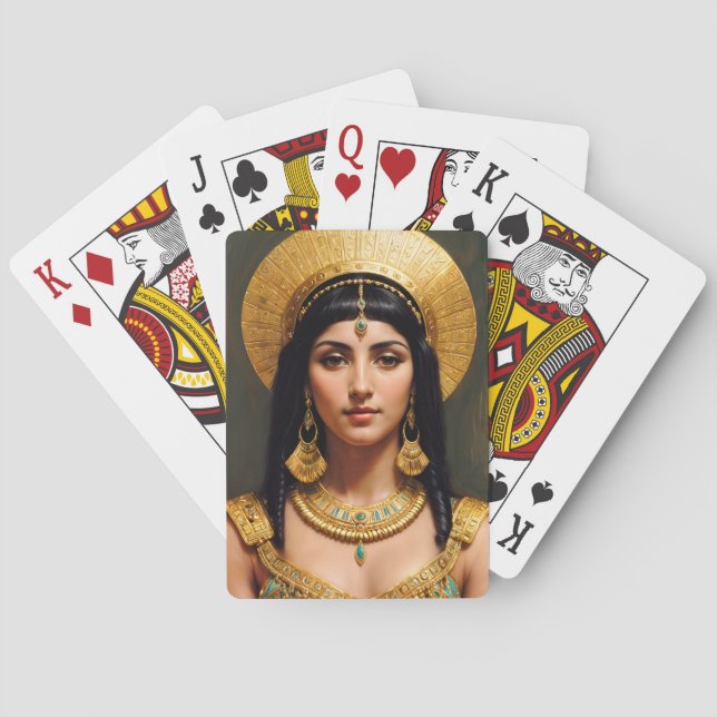 Kleopatra Ägyptische Königin Pharao Art Spielkarten (Rückseite)