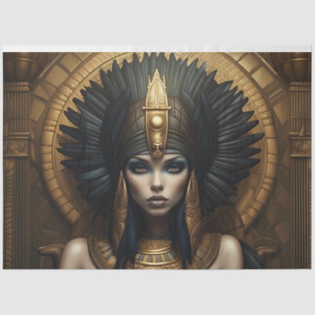 Kleopatra Ägyptische Königin Pharao Decoupage Papi Seidenpapier (Vorderseite)