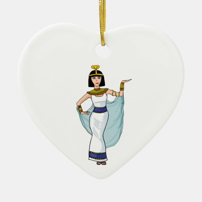 Kleopatra das Pharao von Ägypten Keramik Ornament (Vorne)