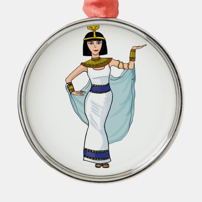 Kleopatra das Pharao von Ägypten Silbernes Ornament (Vorne)