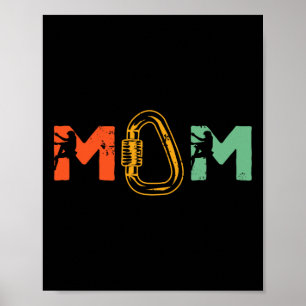 Kletter-Mama Kletterin Sichern Bouldering Poster