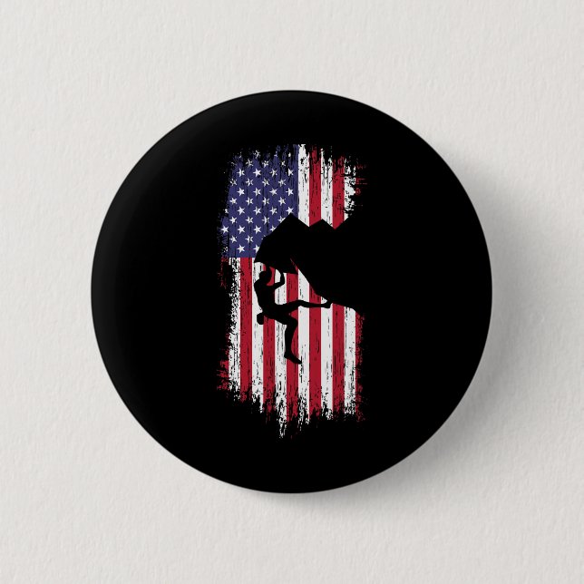 Kletter-Shirt - Grunge Klettern  Button (Vorderseite)