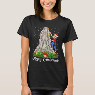 Kletter-Sportliebhaber passend zum Weihnachtsmannh T-Shirt