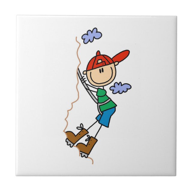 Kletter-Stickfigur Fliese (Vorderseite)