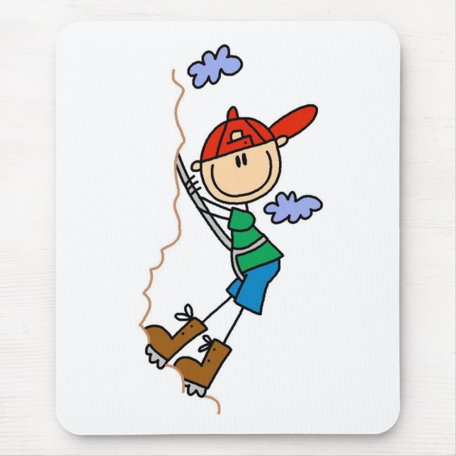 Kletter-Stickfigur Mousepad (Vorne)
