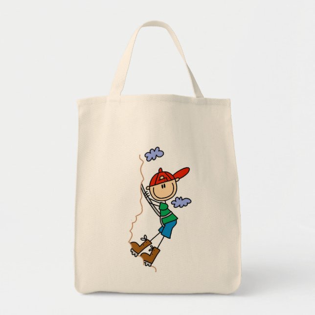 Kletter-Stickfigur Tragetasche (Vorne)