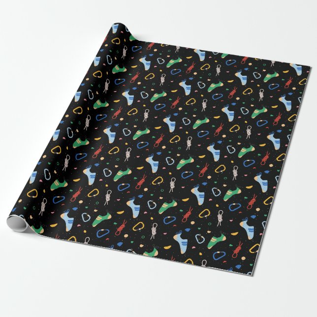Kletterausrüstung - Dunkel Geschenkpapier (Ungerollt)