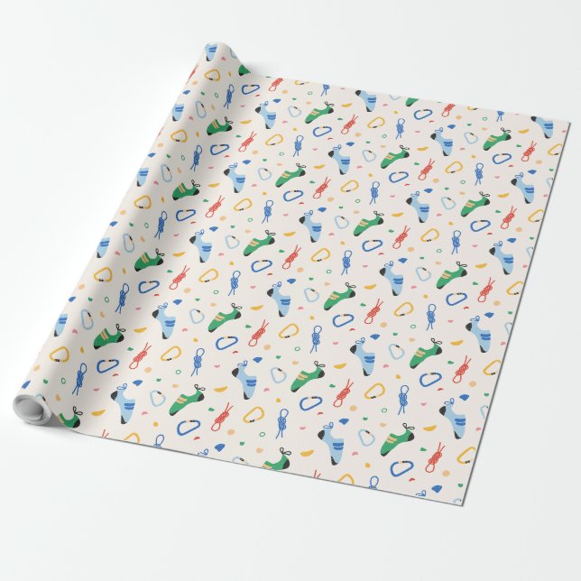 Kletterausrüstung - Hell Geschenkpapier (Ungerollt)