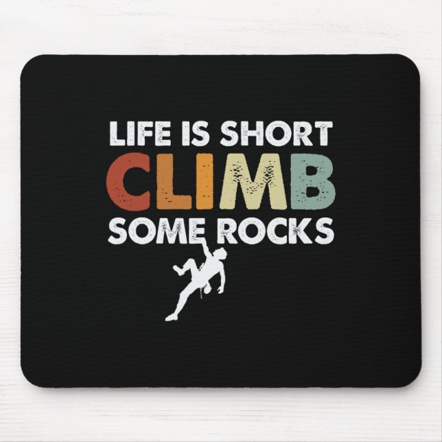 Kletterdesign - Vintage Boulderen  Mousepad (Vorne)