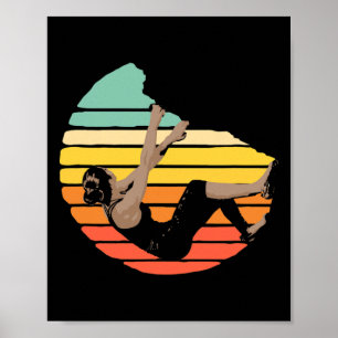 Klettere wie ein Mädchen Felsenkletterer Klettern Poster