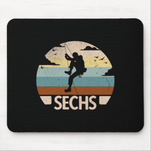 Kletterer Bouldering 6 Jahre Jungen 6. Geburtstag  Mousepad