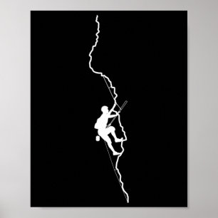 Kletterer Bouldering Felsenklettern Bergsteiger Si Poster