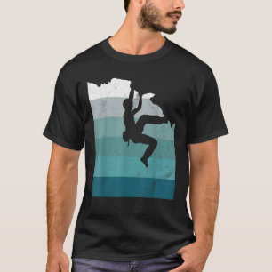 Kletterer Klettert Bouldering Frei Geschwindigkeit T-Shirt
