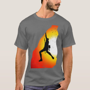 Kletterer Sonnenuntergang Geschenk Boulder T-Shirt