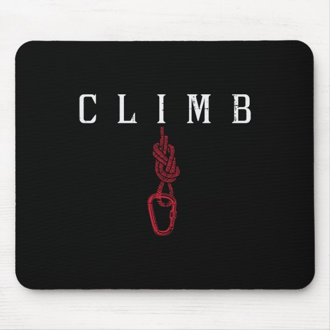 Klettergurt Karabiner Felsenklettern Kletterer Män Mousepad (Vorne)