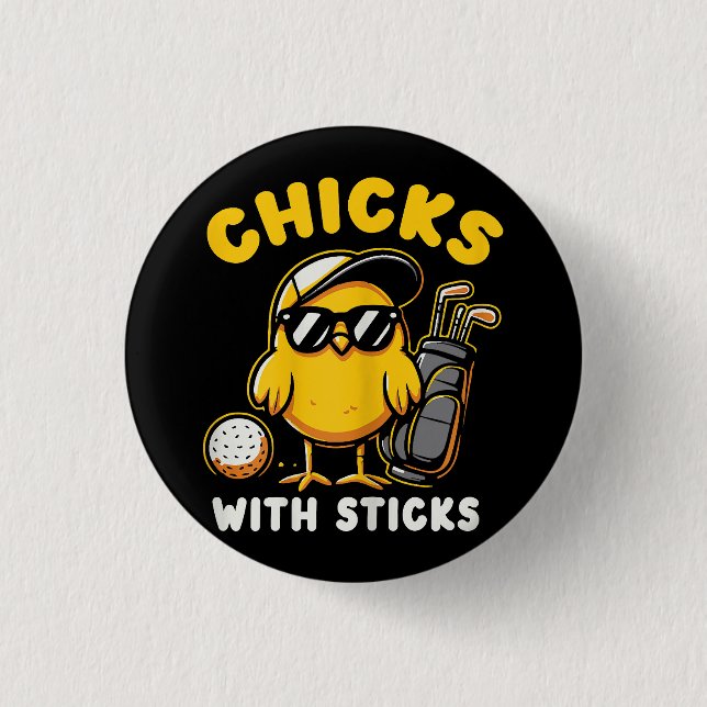 Kletterhexen: Golfer Girl del Malcantone Button (Vorderseite)