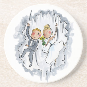 Kletterhochzeit Getränkeuntersetzer