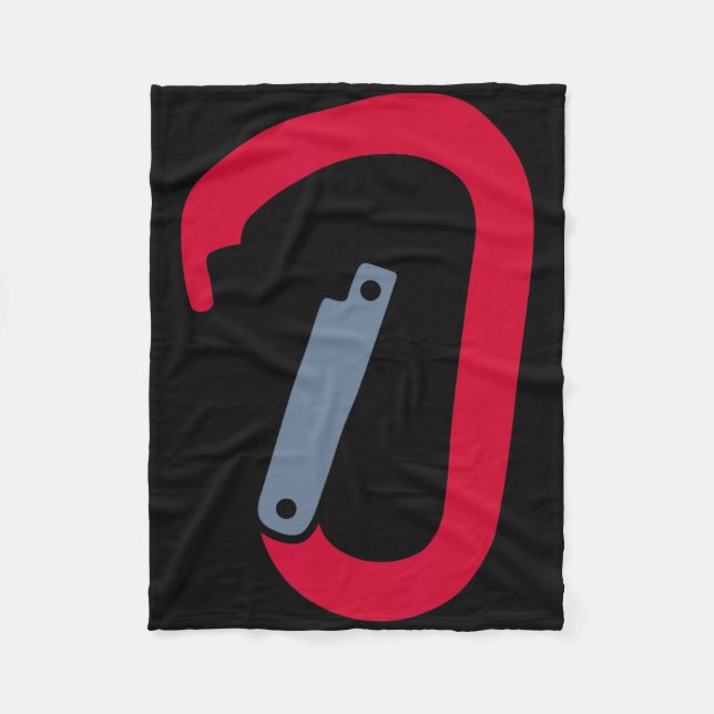 Kletterkarabiner Fleecedecke (Vorderseite)