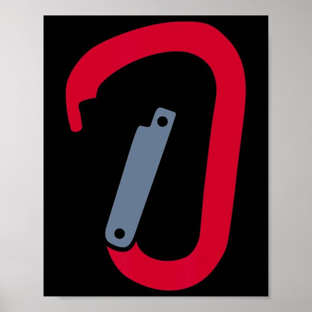 Kletterkarabiner Poster (Vorne)
