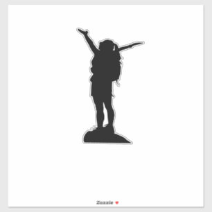 Kletterliche Silhouette Aufkleber