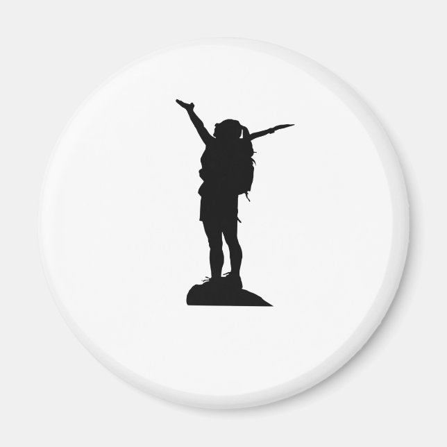 Kletterliche Silhouette Magnet (Vorne)