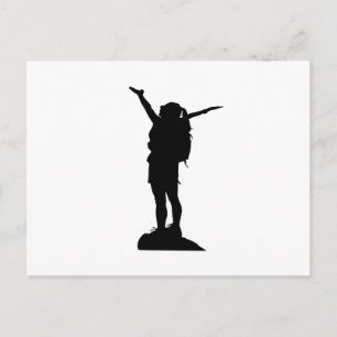 Kletterliche Silhouette Postkarte