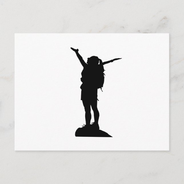 Kletterliche Silhouette Postkarte (Vorderseite)