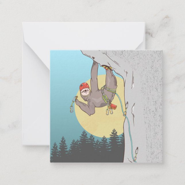 Klettern am Sloth Rock Mitteilungskarte (Vorderseite)