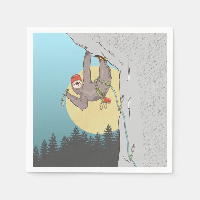 Klettern am Sloth Rock Serviette (Vorderseite)