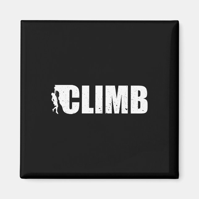 Klettern Bouldering Felsenkletterer Klettern Silho Magnet (Vorne)